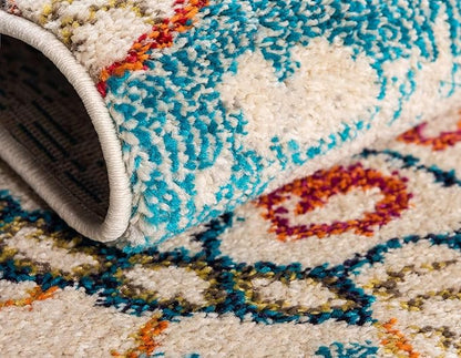 Unique Loom Positano Collection Coastal Modern Turtles Beige Area Rug (4' x 6')