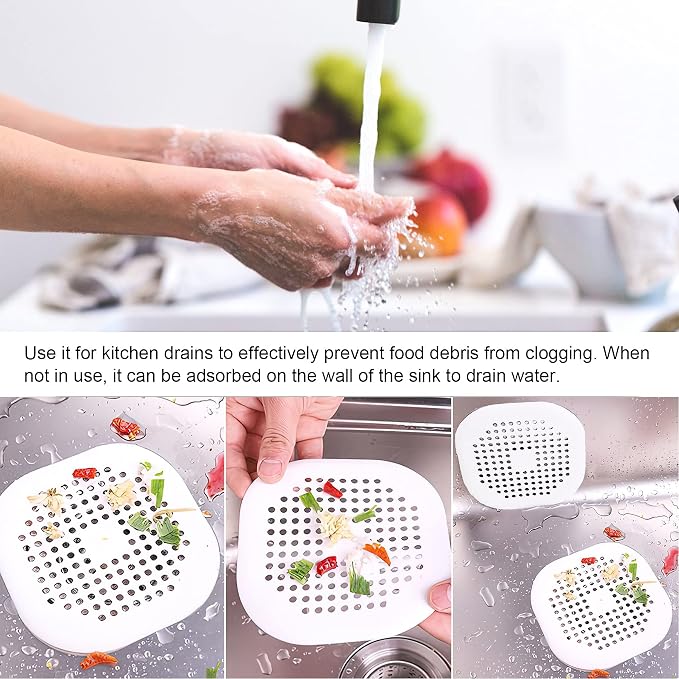 2 Pieces Shower Drain Hair Catcher Bathtub Stopper Home Drain Protectors Drain - Image 8