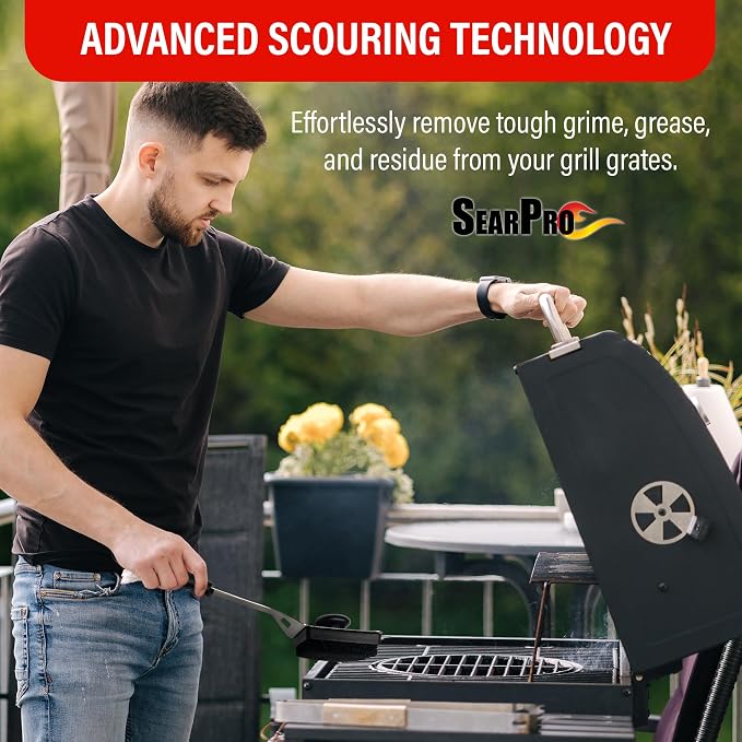 5-in-1 Grill Brush Combo by SearPro BBQ Cleaner Scraper Barbecue Tool - Image 8