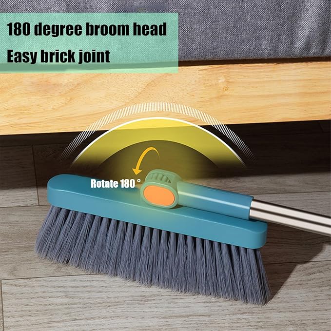 Broom with Dustpan Combo Set 180-degree Rotatable Brooms and Dustpan Set - Image 3