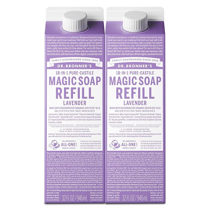 Dr. Bronner's Magic Soap-Pure-Castile Liquid Refill by DrBronners