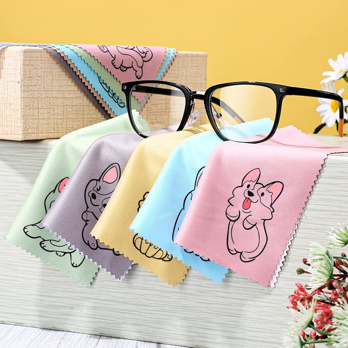 WILLBOND 20 Pcs Microfiber Cleaning Cloth Cute Dog Design Microfiber Cloth Soft - Image 7