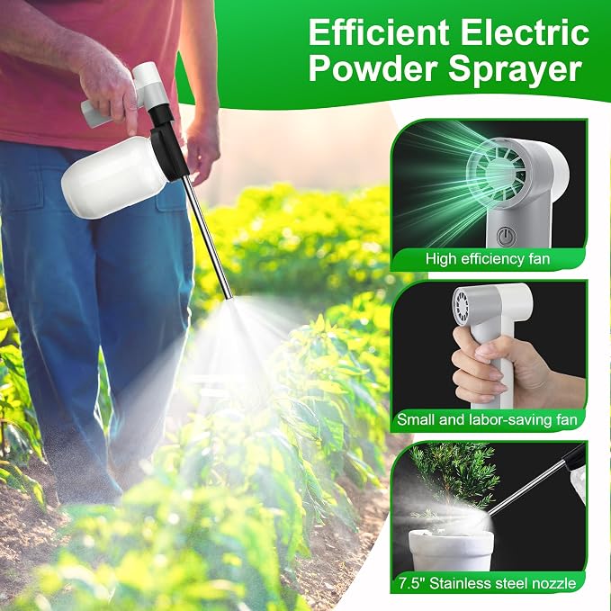 Qualirey Electric Diatomaceous Earth Duster, Powder Duster - Image 6