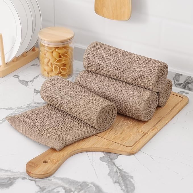 Kitinjoy 100% Cotton Waffle Weave Kitchen Hand Towels - Image 7