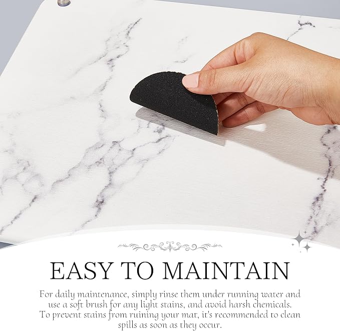 Stone Dish Drying Mat for Kitchen Counter, Quick Drying Diatomaceous Earth Dish - Image 6