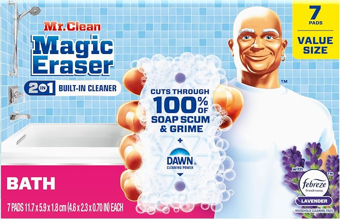 Mr. Clean Magic Eraser Sponge, Bathroom Cleaner, Shower Cleaner, Tub Cleaner - Image 10