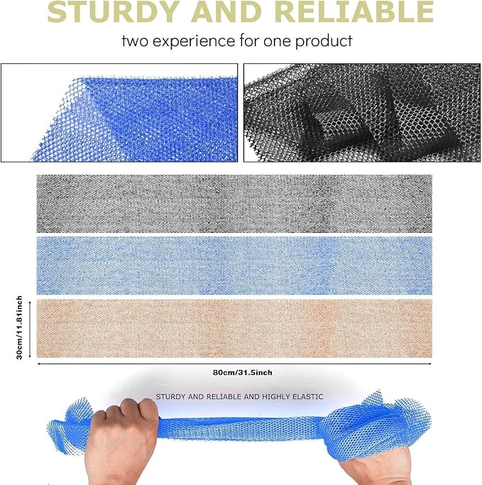 3 Pieces African Bath Sponge African Net Long Net Bath Sponge Exfoliating - Image 3