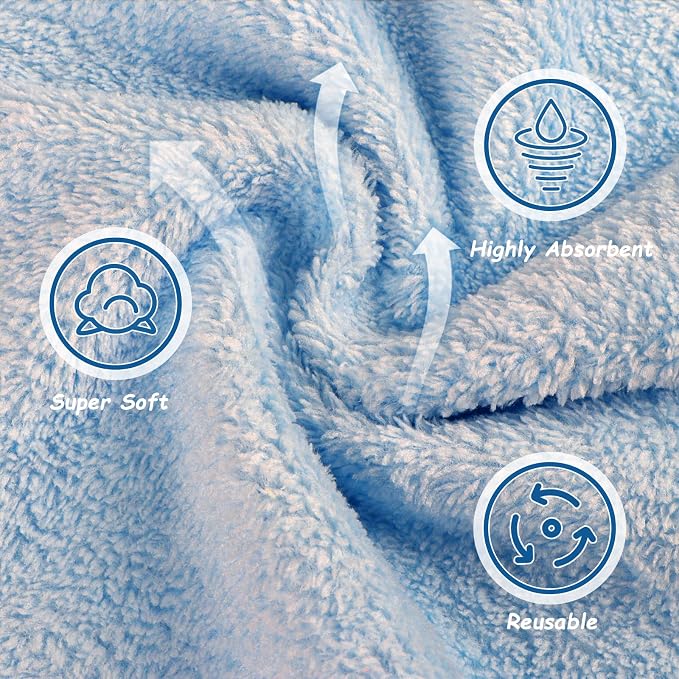 Orighty Makeup Remover Cloths, Soft & Washable Coral Fleece Microfiber - Image 4