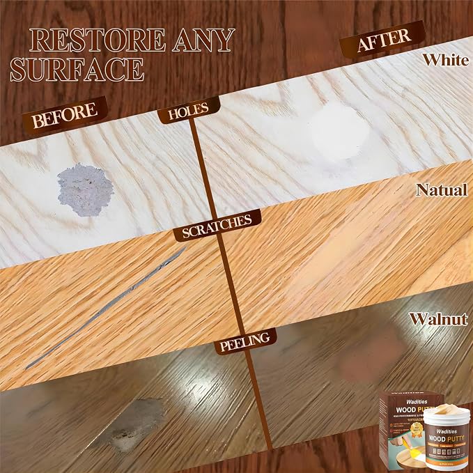 Natual Wood Filler, Natual Wood Putty, Paintable Stainable Wood Repair Putty - Image 5