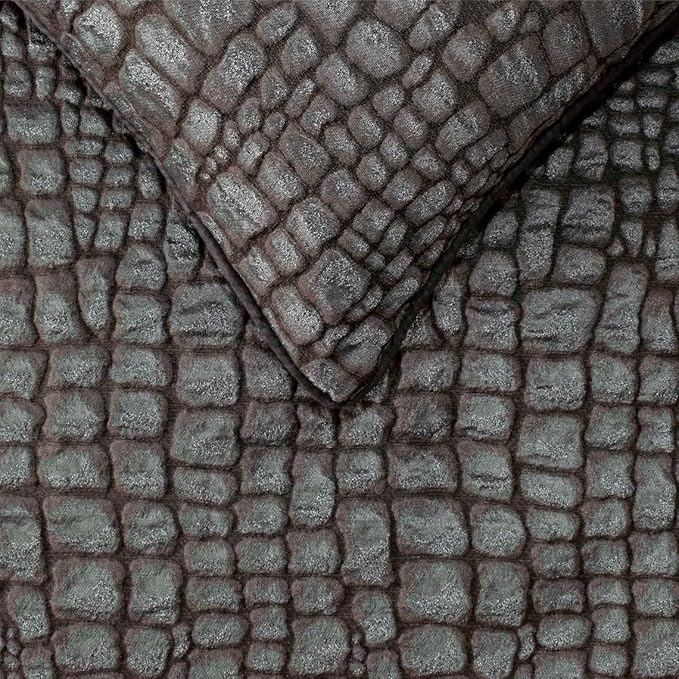 The HomeCentric King/Queen/Twin Blue & Grey Designer Queen 74"x18" Bed Runner Without Pillow Cover, Animal Mystery Bed Scarf on Silk Fabric - Animal Mystery