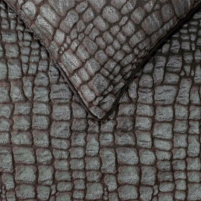 The HomeCentric King/Queen/Twin Blue & Grey Designer Queen 74"x18" Bed Runner Without Pillow Cover, Animal Mystery Bed Scarf on Silk Fabric - Animal Mystery