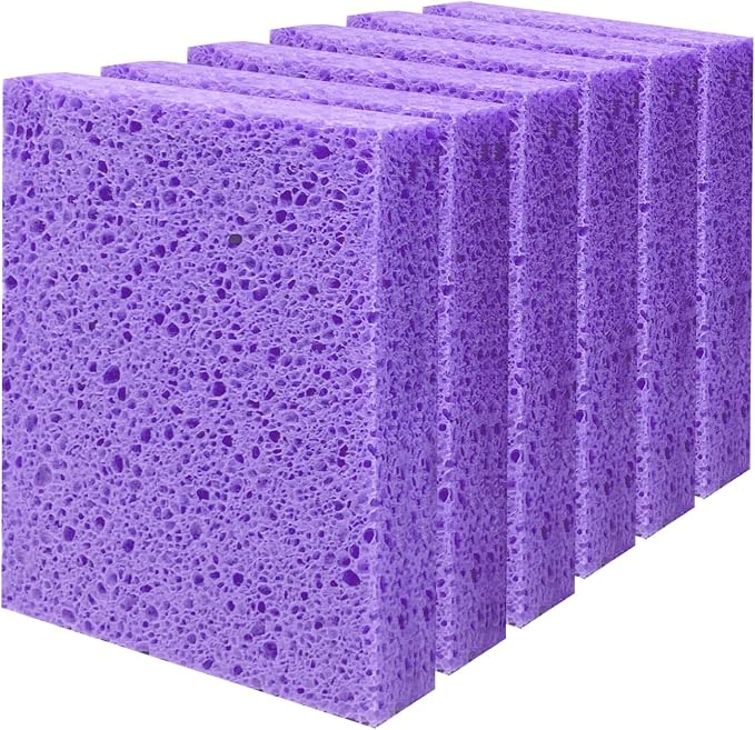 Cellulose Sponges, Large Size 4" x 6" x 1" by Mainlyrunmakeupsuppliers