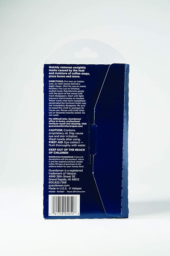 Guardsman Reusable Water Mark Remover Cloth, Wood Cleaner - Image 2