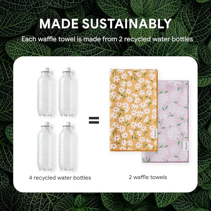 RECYCO Waffle Kitchen Towel Set of 2 - Image 6