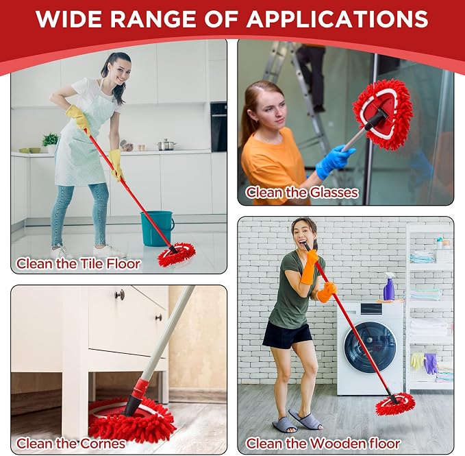 Baderke 6 Pack Chenille Mop Heads Replacements Compatible - Image 5
