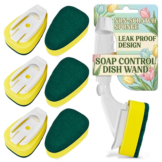 Dish Wand with Soap Dispenser by ZOKLU