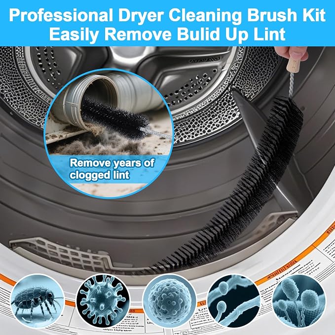 XANGNIER 5 Pack Dryer Vent Cleaner Kit, Flexible Dryer Lint Brush Vent Cleaner - Image 4