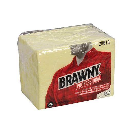 Georgia-Pacific Brawny Yellow 1/8 Fold Disposable Dusting Cloth by GP PRO - Image 6