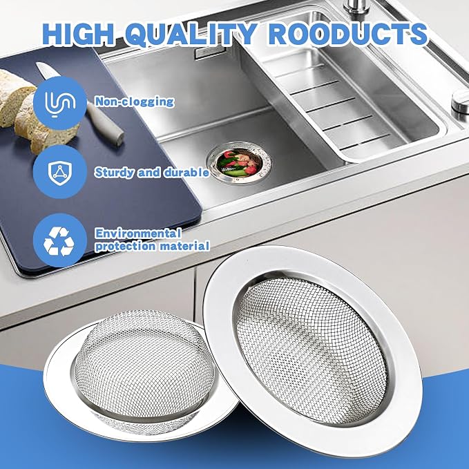 RQYEKDO Kitchen Sink Strainer Stainless Steel - Image 6