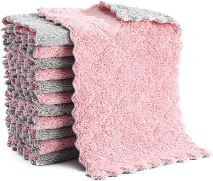 Hypermotion Microfiber Cleaning Cloth, Kitchen Towels, Double-Sided Microfiber by Hypermotion