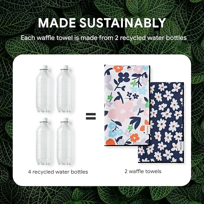 RECYCO Waffle Kitchen Towel Set of 2 - Image 6