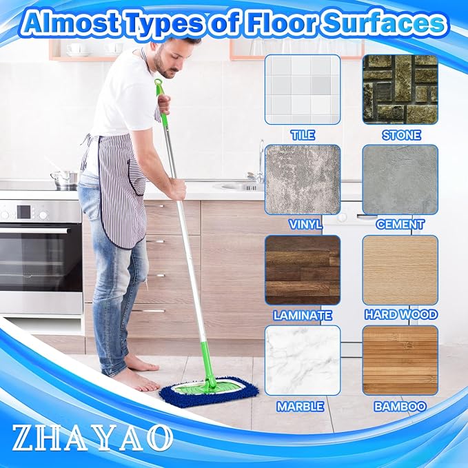 Coral Fleece Mop Pads, Reusable Wet/Dry Compatible - Image 7