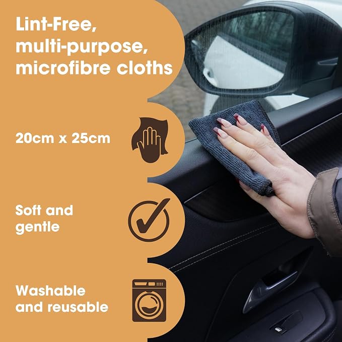 Furniture Clinic Pack of 10 Microfiber Cloths – Lint Free - Image 2