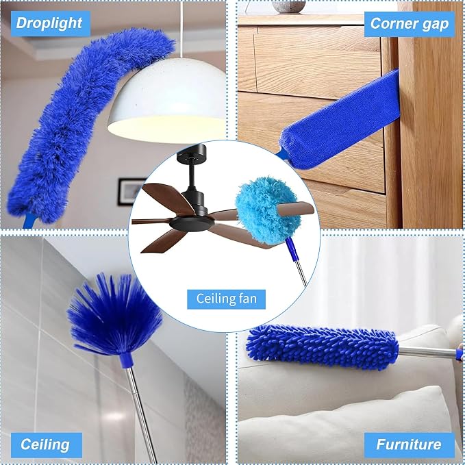 6-in-1 Duster for Cleaning Kit, Extendable Duster - Image 7