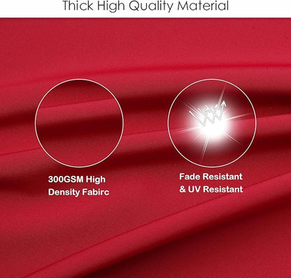 idee-home Outdoor Chair Cushions Set of 2, Thick 17" x 17" x 3" Outdoor Seat Cushion Patio Furniture Waterproof with Ties, Patio Chair Pads Dining Red