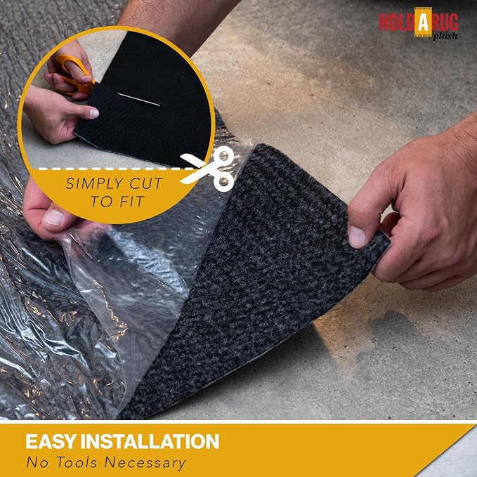 Hold-a-Rug Plush 2' x 16' Nonskid, Nonslip Rug Pad, Reversible Gripper - Image 4