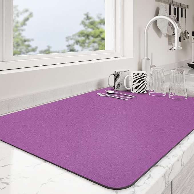 Dish Drying Mat for Kitchen Counter | Coffee Bar Mat for Countertops | Heat by Unknown