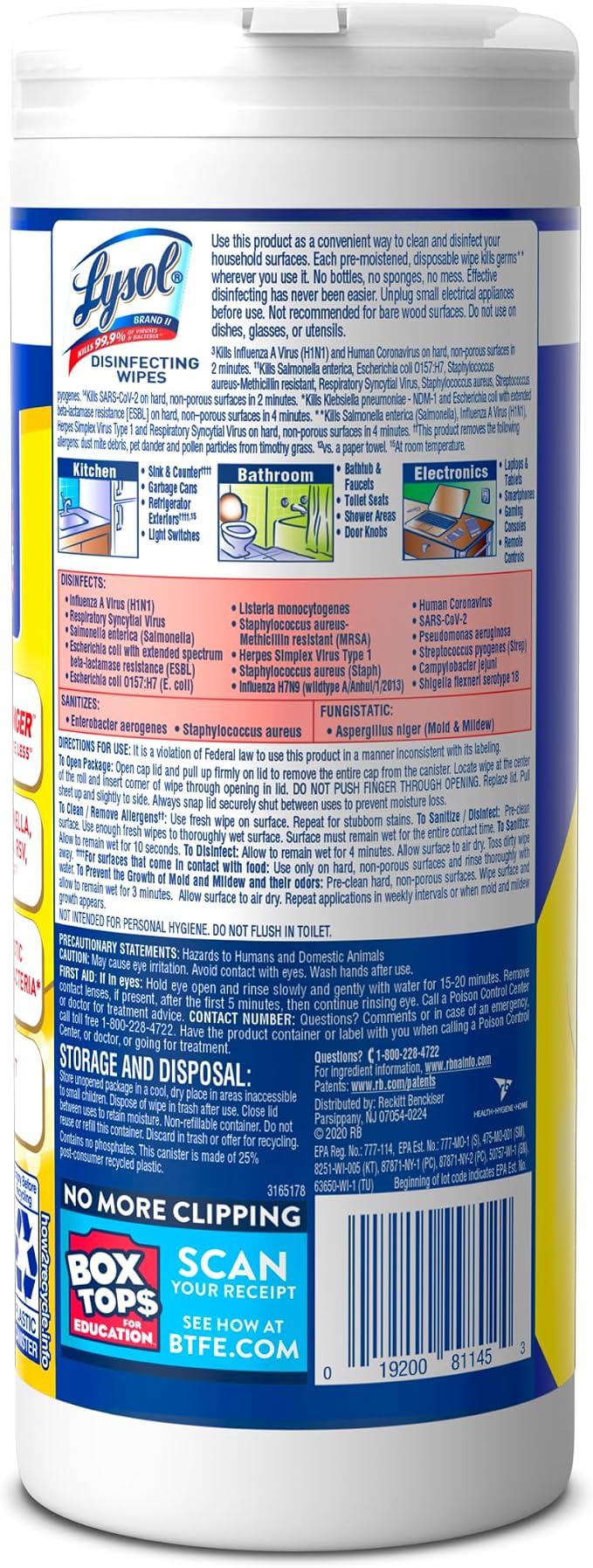 Lysol Disinfectant Wipes, Dorm Room Essentials - Image 2