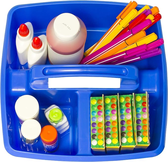 Storex 3-Compartment Small Caddy – Multipurpose Classroom Organizer - Image 7