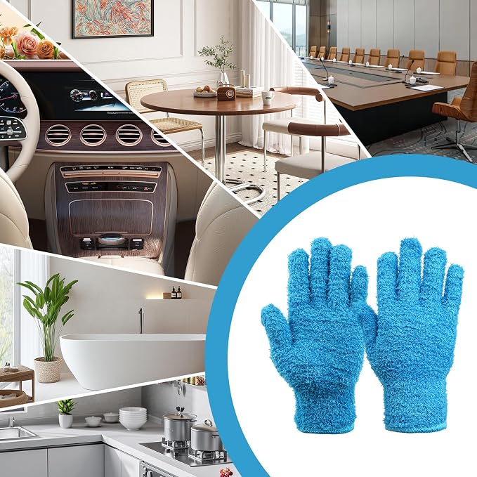 Microfiber Gloves for Plants, 4Pairs Reusable Plant Gloves Dusting Washable - Image 7