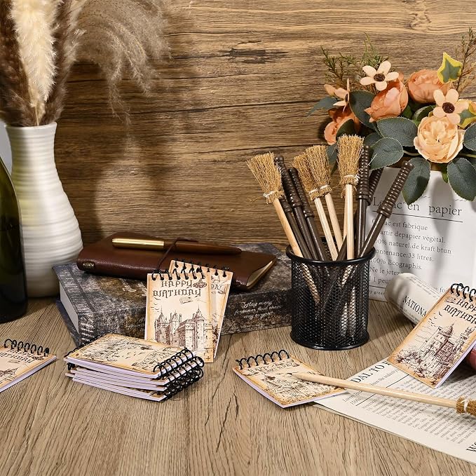 24 Pcs Magical Wizard Notepads Set Spiral Notebooks and Magic Wand Pencils - Image 5