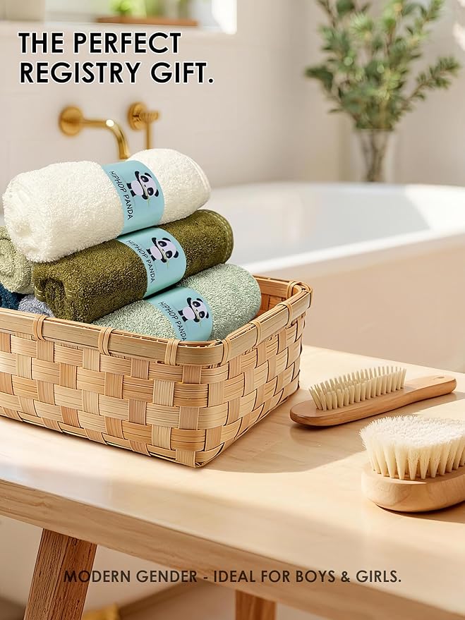 HIPHOP PANDA Baby Washcloths, Rayon Made from Bamboo - Image 5
