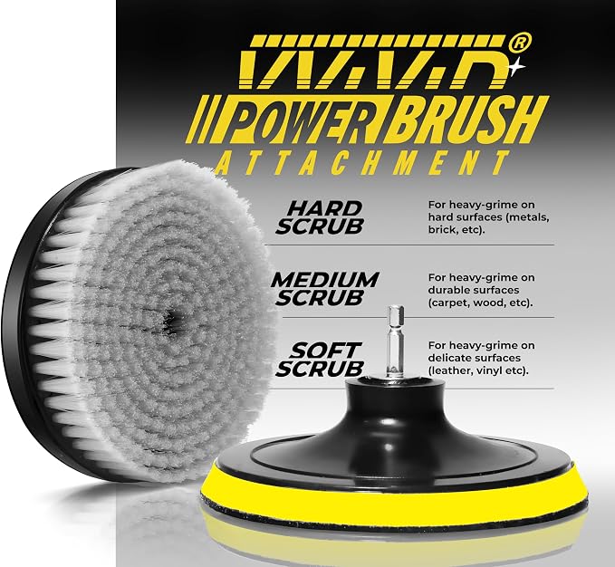VViViD Power Drill Brush Attachment + Backing Plate, 4” inch / 100mm Diameter - Image 5