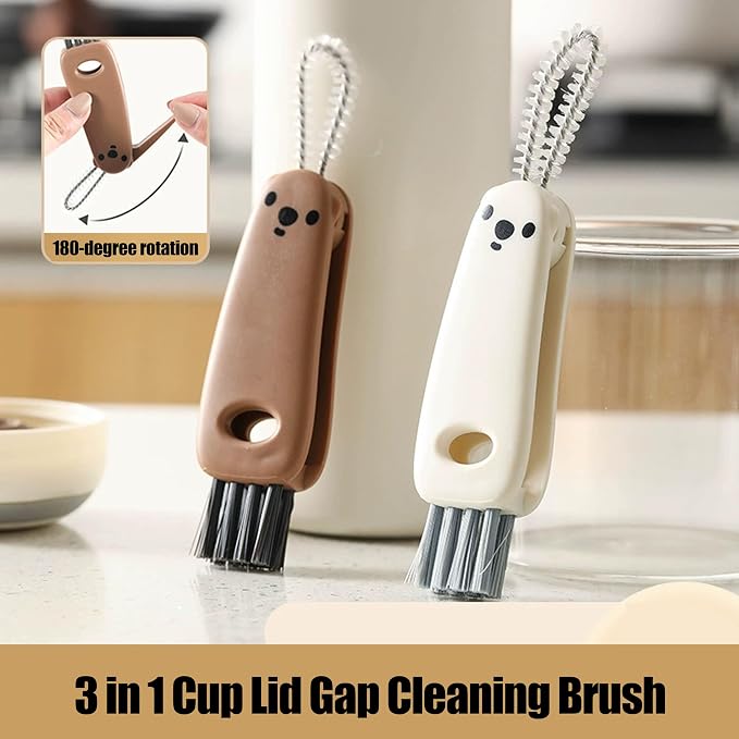 3 in 1 Cup Lid Gap Cleaning Brush Multifunctional Bottle Cleaning Brush - Image 7
