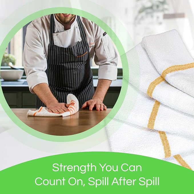 Towels N More 24 Pack 16x19 Bar Mop High Absorbent Cotton Reusable Kitchen - Image 5