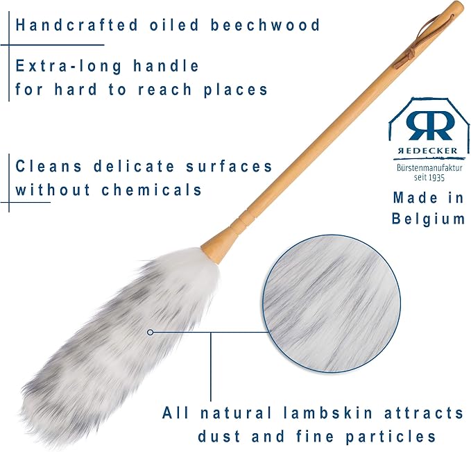REDECKER Lambswool Duster, Natural Magnet - Image 5