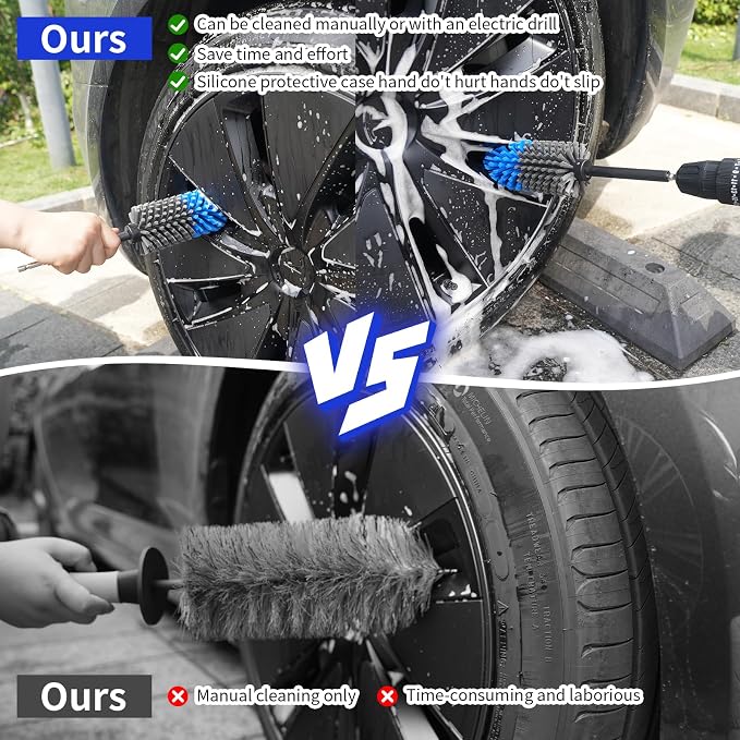 Wheel Brush, Soft Drill Wheel Cleaner Brush, Drill Brush - Image 2