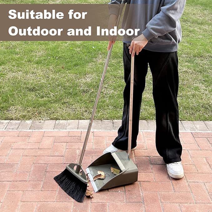Upgrade Broom with Dustpan Combo Set, Indoor Outdoor Easy Sweeping - Image 7
