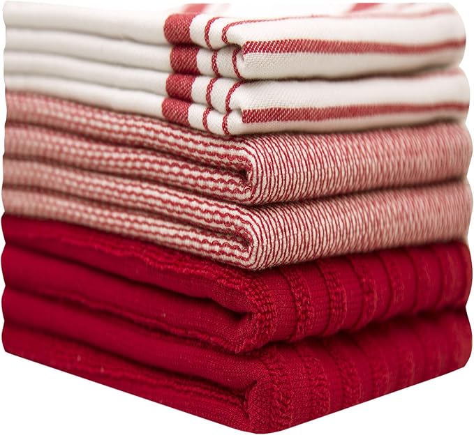 Premium Kitchen Towels | Large Cotton Dish Towels | Flat & Terry Highly - Image 2