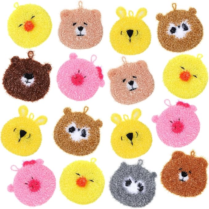 Kenning 16 Pcs Dish Scrubber Non Scratch Dish Washing Scrubbers Reusable by Kenning