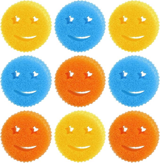 HELIME Scrub Sponges Dish Scrubber, Non-Scratch Multi-Functional Color Sponge by HELIME
