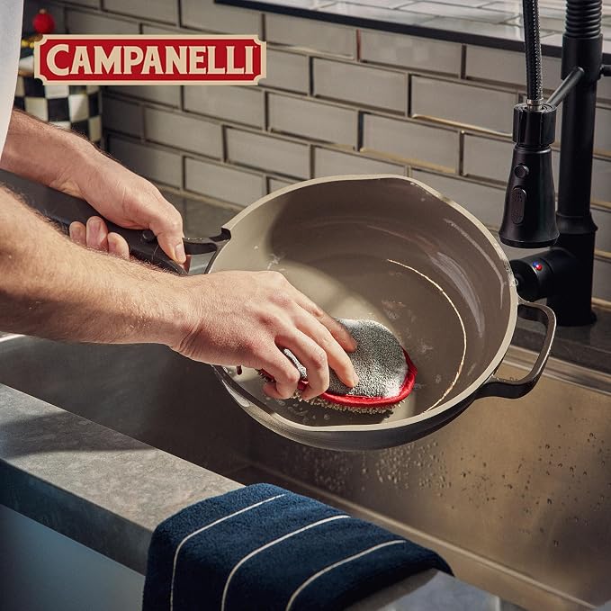 CAMPANELLI Premium Dual-Sided Dish Sponge | Chenille Microfiber & DiamondFiber - Image 3