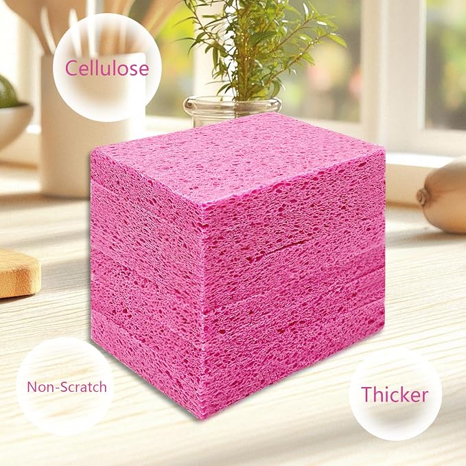Cellulose Sponges, Large Size 4" x 6" x 1" - Image 8