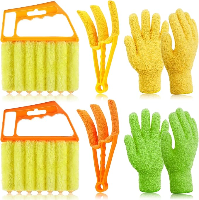 6 Pcs Window Venetian Blind Cleaner Duster Tool 2 Pcs 7 Fingers Dusting Cleaner by Nuogo