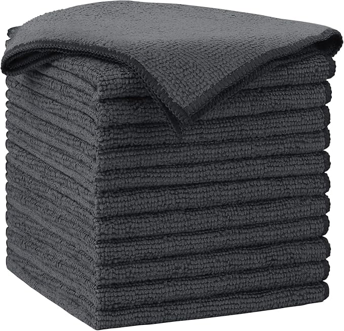 AIDEA Microfiber Cleaning Cloth-12PK, Soft Microfiber Towels by AIDEAHOME