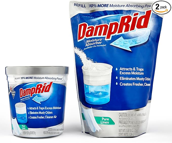 Damp Rid Refillable Moisture Absorber, Includes Single Damp Rid Pure Linen by Ilios